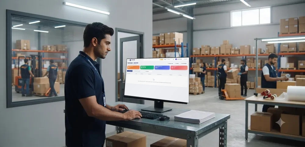 HamZaif POS at a stock rooms & warehouses counter